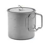 TOAKS Vaso de titanio y olla de titanio para camping al aire libre (vaso de 650 ml)
