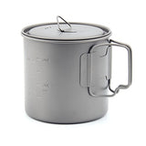 TOAKS Vaso de titanio y olla de titanio para camping al aire libre (vaso de 650 ml)