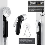KESSER® Ducha de Camping con Bomba Sumergible de batería, Ducha de Mano, 2X 2200 mAh batería de Litio, Cable de Carga USB, para el jardín de Camping, Coche, al Aire Libre, Naranja/Gris