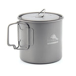 TOAKS Vaso de titanio y olla de titanio para camping al aire libre (vaso de 650 ml)