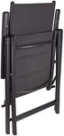 BRUBAKER Silla de Jardín Riva - Respaldo Alto Plegable - Respaldo Regulable en 7 Posiciones - Sillas Plegables - Resistentes a la Intemperie - Antracita