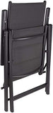 BRUBAKER Silla de Jardín Riva - Respaldo Alto Plegable - Respaldo Regulable en 7 Posiciones - Sillas Plegables - Resistentes a la Intemperie - Antracita