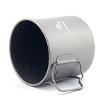 TOAKS Vaso de titanio y olla de titanio para camping al aire libre (vaso de 650 ml)
