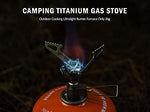 Boundless Voyage Titanio estufa de gas ultraligero plegable mini quemador horno para acampar al aire libre cocina Ti9009O