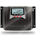 Controlador Solar de Carga de 60A 12V/24V/36V/48V Voltaje de Identificación Automática Regulador Inteligente con Pantalla LCD para Sistemas Solares Domésticos