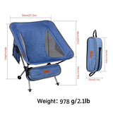 RISEPRO Sillas de Camping Plegables portátiles Ligeras de Mezclilla Bolsillo de Doble Cara para Caminatas al Aire Libre, mochileros, Viajes y Pesca al Aire Libre