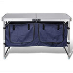 vidaXL Cajonera Comida Camping Tela Armario Plegable Viajes Aluminio Almacenaje