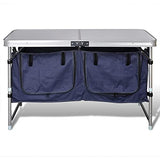 vidaXL Cajonera Comida Camping Tela Armario Plegable Viajes Aluminio Almacenaje
