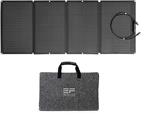 Placa Solar Portátil EF ECOFLOW 160W para EFDELTA, cargador solar plegable encadenable para estación de energía impermeable EFDELTA IP67 para acampada, al aire libre