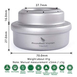 Boundless Voyage Estufa de Alcohol Titanium Spirit Camping Mini Spirit Cooker Quemador de Alcohol para Picnic Mochilero Senderismo