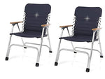 CAMPART TRAVEL Camping Set - Mesa de Camping Plegable de Aluminio, Altura Regulable, con Dos sillas Plegables, fácil y fácil de Guardar.