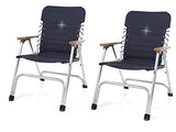 CAMPART TRAVEL Camping Set - Mesa de Camping Plegable de Aluminio, Altura Regulable, con Dos sillas Plegables, fácil y fácil de Guardar.