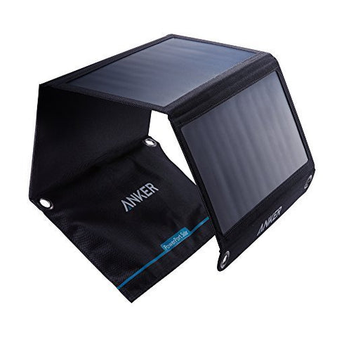 Cargador solar 21W Dual USB, PowerPort Solar para iPhone 7 / 6s / Plus, iPad Pro / Air 2 / mini, Galaxy S7 / S6 / Edge / Plus, Note 5/4, LG, Nexus, HTC y más