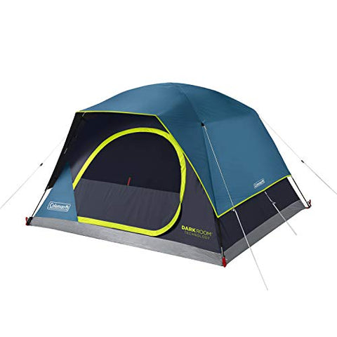 Coleman 4-Person Dark Room Skydome Camping Tent, Blue