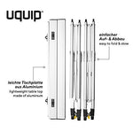 Uquip Variety L - Mesa para Acampada, Aluminio, 120 x 70cm, Altura Regulable