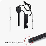 Pedernal Supervivencia Magnesio Mechero Kit 7 En 1 Encendedor con Mango De Madera Hecho a Mano Grueso De 5/16" 10,000 Pulverizadores De Chispa Tradicional para Acampada Senderismo Montañismo Viaje