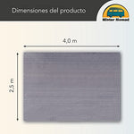 Mr Nomad Alfombra de Suelo de Camping 4,0 m x 2,5 m - con recogedor - Alfombra de Camping, Azul/Gris, Ideal para el Suelo del toldo, Incluye Bolsa de Transporte, 4 Clavijas en T y 12 Clavos de Acero