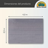 Mr Nomad Alfombra de Suelo de Camping 4,0 m x 2,5 m - con recogedor - Alfombra de Camping, Azul/Gris, Ideal para el Suelo del toldo, Incluye Bolsa de Transporte, 4 Clavijas en T y 12 Clavos de Acero