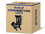 StarBlue - Estufa Rocket para Acampadas con Bolsa De Transporte, Funcionamiento con Leña, Portátil, Cámara De Combustible Grande, Ideal para Cocinar Al Aire Libre, Pícnics, Barbacoas, Caza Y Pesca
