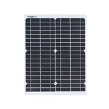 Placa Solar de 20W 18v, flexible Cargador solar monocristalino con DC USB para del coche 12v