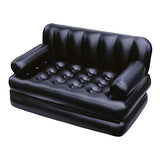 Bestway 75054 Sofá multiusos, 188 x 152 x 64 cm, PVC, negro, 74 x 60 x 25 pulgadas