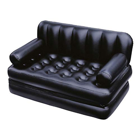 Bestway 75054 Sofá multiusos, 188 x 152 x 64 cm, PVC, negro, 74 x 60 x 25 pulgadas