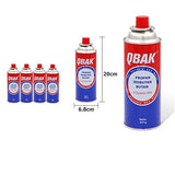 Pack de Cocina pórtatil de gas + 4 CARTUCHOS de gas 227g (Camping B-250, compatible con todas cocinas, sopletes.) TAMAÑO: 36x9x31,5. POTENCIA: 2,3 KW. COLOR AL AZAR. MALETIN INCLUIDO.