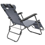 Tumbona de camping Amanka, 153 x 60 cm, tumbona de playa, tumbona plegable, gris