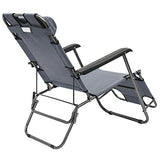 Tumbona de camping Amanka, 153 x 60 cm, tumbona de playa, tumbona plegable, gris