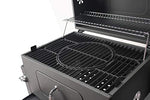 Tarrington House Barbacoa de carbón - con Ruedas, Acero y Hierro Fundido, con mesita Auxiliar Plegable, Ganchos para Accesorios, Sistema Smart-Grid, 4 Aberturas de ventilación, Negro