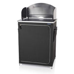 CAMPART KI-0710 - Cocina de Camping Almeria con Paravientos, Bolsa de Almacenamiento incluida, 1 Puerta, Antracita