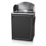 CAMPART KI-0710 - Cocina de Camping Almeria con Paravientos, Bolsa de Almacenamiento incluida, 1 Puerta, Antracita