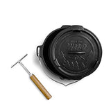 BURNHARD Olla de Hierro Fundido 3,8 L Dutch Oven, Horno holandés