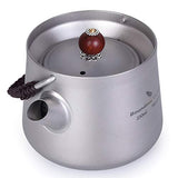 Boundless Voyage Hervidor de Titanio con Filtro Agua para Acampar Tetera de Titanio Juego de cafetera Cafetera Hervidor de Agua para Senderismo Uso Diario Ti15101B