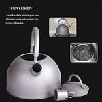 Boundless Voyage Tetera ultraligera de gran capacidad con zumbador de advertencia de 2 l de titanio para agua hirviendo, café, té Ti1584A