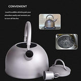 Boundless Voyage Tetera ultraligera de gran capacidad con zumbador de advertencia de 2 l de titanio para agua hirviendo, café, té Ti1584A