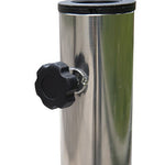Outsunny Base Sombrilla Acero Inoxidable Soporte Pie para Parasol Φ34mm/Φ38mm/Φ48mm Jardín Patio Color Plateado