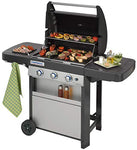 CAMPINGAZ 3 Series Classic Grill Barbacoa de Gas de 3 quemadores, 9,6 kW de Potencia, Sistema InstaClean EasyClean, Parrilla y Placa de Acero, 2 mesas Laterales, L
