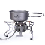 Boundless Titanium Pot Bowl con empuñadura Plegable Juego de vajilla de Cocina de Picnic para Acampar al Aire Libre