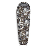 Lumaland Outdoor Saco de Dormir, ca. 230 x 80 cm, Bolsa de Transporte incluida, ca. 50 x 25 cm Gris Mimetico