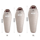 Naturehike Snowbird Saco de Dormir Momia Invierno Engrosamiento al Aire Libre Camping Ultraligero Plumón de Pato Saco de Dormir (Marrón 560G)