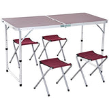 Outsunny Mesa Maleta 4 Tabures 120cm