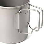 Toaks - Taza de camping de titanio puro, tamaño grande, se puede utilizar como cazuela (375 ml, 450 ml, 550 ml, 650 ml, 750 ml, 1100 ml), 450ml(without lid)