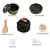 Ballery Juego Cocina para Camping 2 comensales