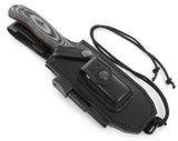 JEO-TEC Nº9 Cuchillo Supervivencia Caza Monte bushcraft Camping Outdoor Campo - Funda de Piel con pedernal y Piedra afilar incluidos - Acero MOVA-58 - Fabricado en España