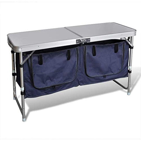 vidaXL Cajonera Comida Camping Tela Armario Plegable Viajes Aluminio Almacenaje