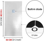 Placa Solar de 100W semiflexible ideal para la energía solar al aire libre, embarcaciones, camping, caravanas o autocaravanas