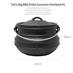 ToCi Big BBQ Platpotjie "Beefalo" hierro fundido, con tapa y patas, 3 litros
