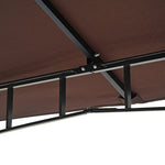 Outsunny Carpa Jardín o Terraza Color Café de 3x3m Cenador con Mosquitera Pabellón Gazebo con Techo con Ventilación