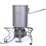 Boundless Voyage Ultraligero Portátil Titanio al Aire Libre 900 ml con Tapa Asa Plegable Acampar Agua Arroz Comida Taza Taza Taza